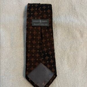 Robert Talbott Black and Brown Geometric Silk Tie